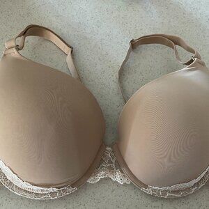 SOMA 0118 FULL-COVERAGE U/W BRA BEIGE WITH CREAM LACE SIZE 38C